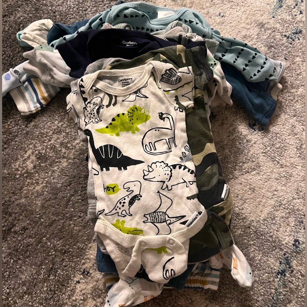 15 piece set boys preemie clothes